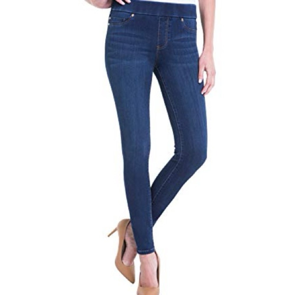Liverpool Women's Dark Blue‎ Skinny pull on Jeans size 16 stretch